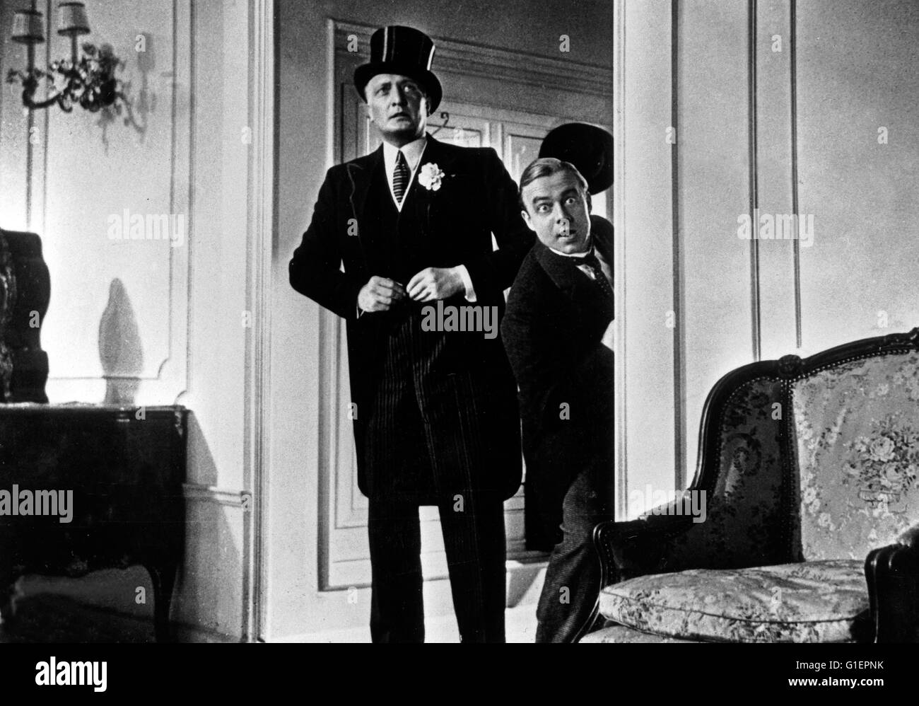 Der Mann, der Sherlock Holmes war, Deutschland 1937, Regie : Karl Hartl, acteurs : Hans Albers (liens), Heinz Rühmann Banque D'Images
