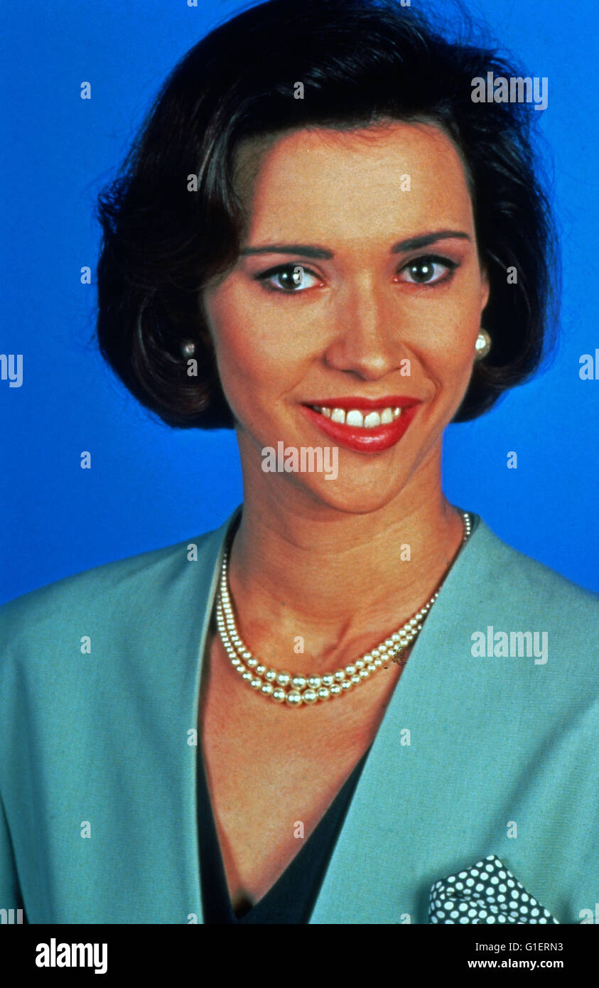 Sylvia Laubenbacher, Moderatorin beim Privatsender Pro7, 1990er Jahre Deutschland. Banque D'Images