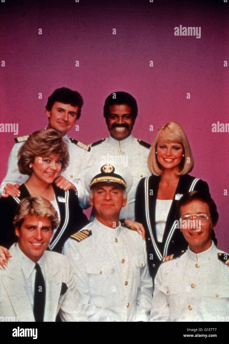 Le bateau d'amour, alias : Love Boat, Fernsehserie, USA 1977 - 1987, acteurs : Gavin MacLeod (Kapitän), Ted McGinley, Jill Whelan, Fred Grandy, Ted Lange, Patricia, Bernie Kopell Klous Banque D'Images
