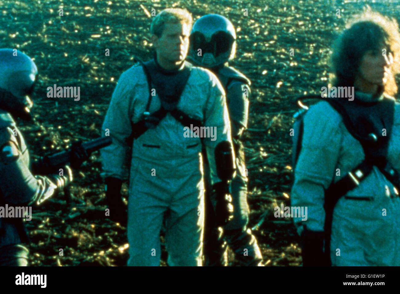 Au-delà de la Lune, alias : Galaxie der Zeitlosen, USA 1987, Regie : Philip J. Cook, acteurs : Hans Bachmann (Mitte), Tracy Davis Banque D'Images