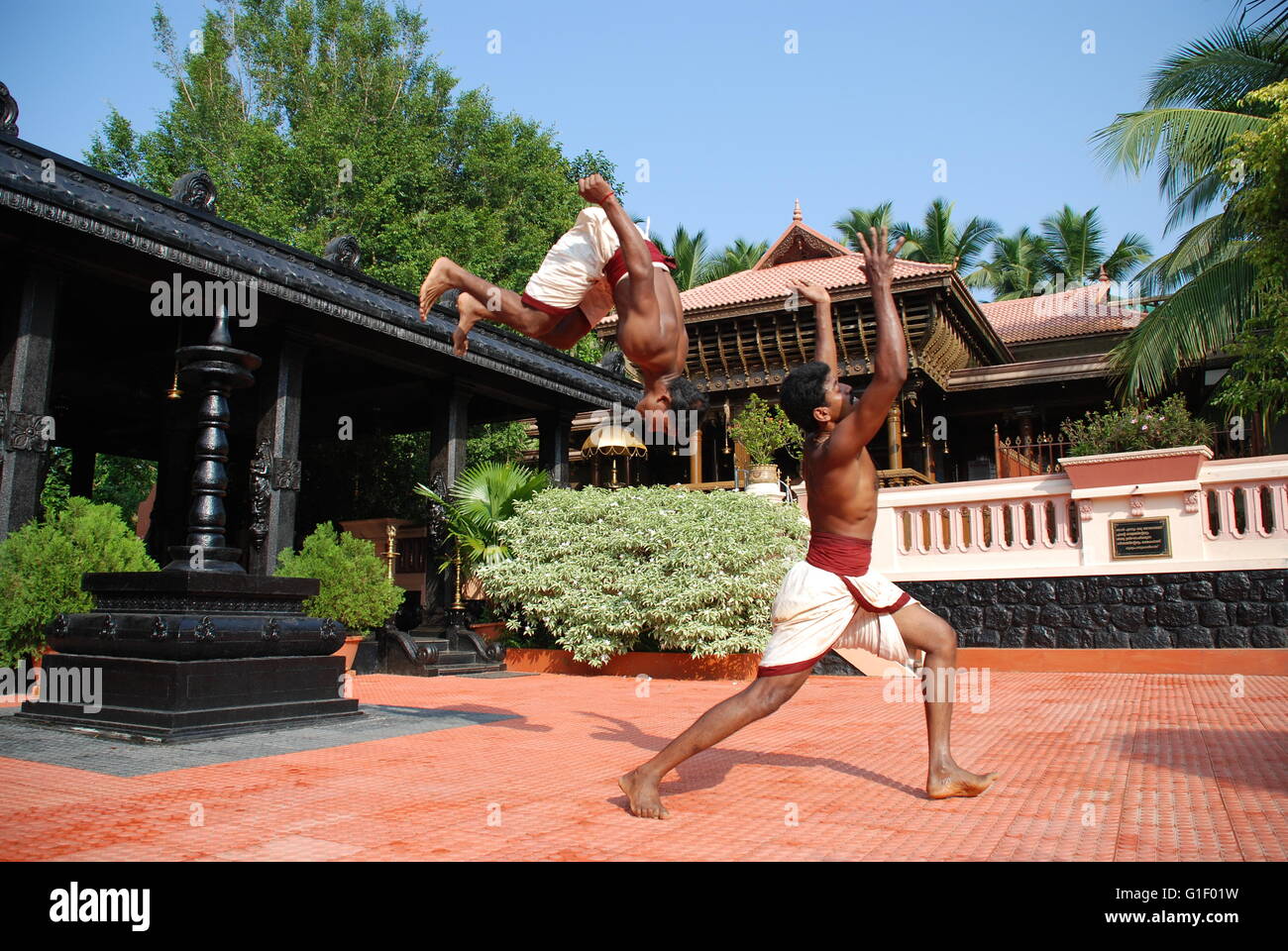 L'ancien art martial du kerala Banque de photographies et d’images à