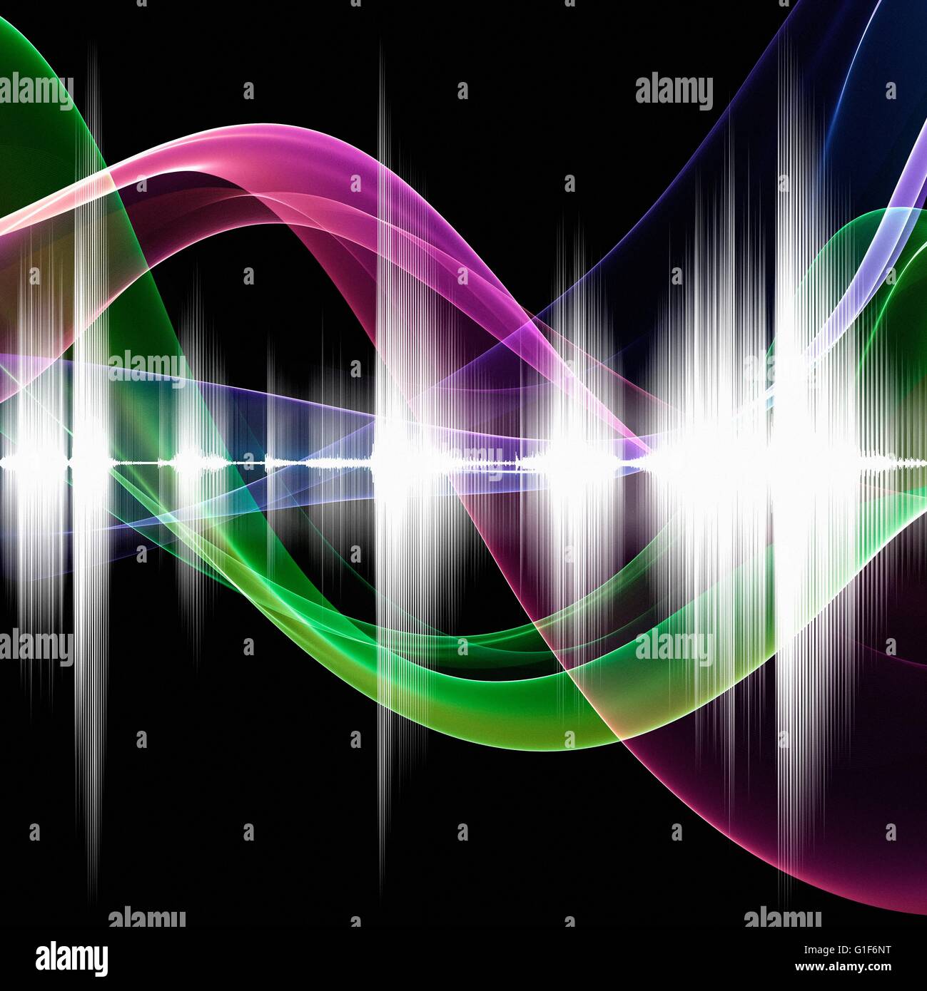 Résumé Les ondes sonores, l'illustration. Banque D'Images