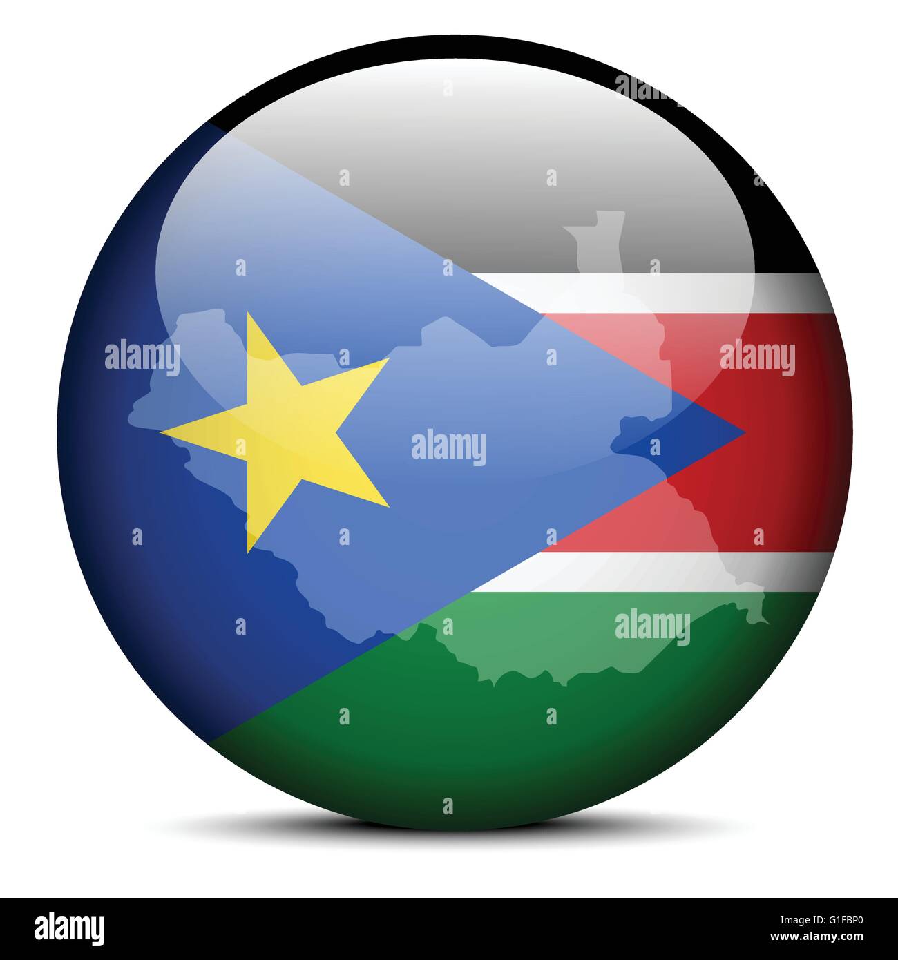 Image vectorielle - Site sur le drapeau de République du Soudan du Sud Illustration de Vecteur