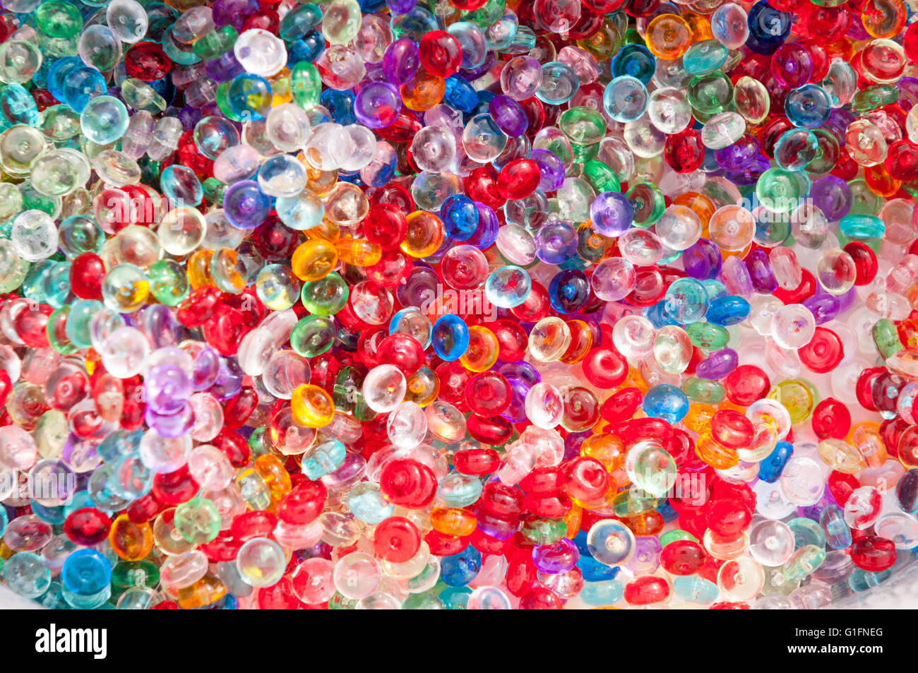 Boules de verre colorées mix Banque D'Images