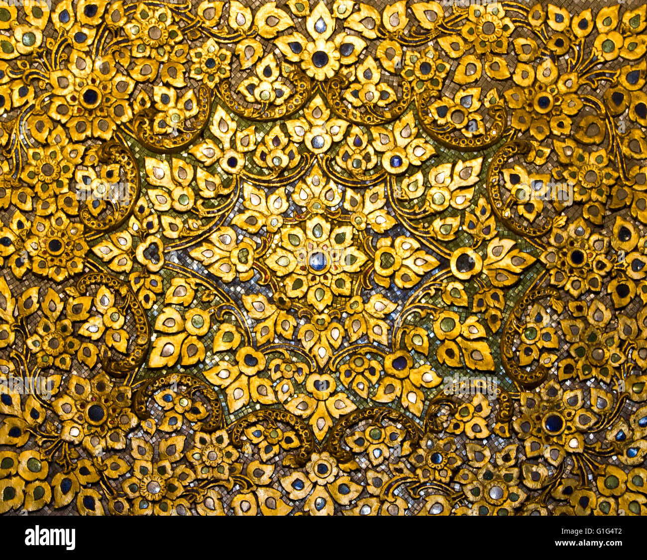 Moyen-orient décorations dorées, virew avant photo Banque D'Images
