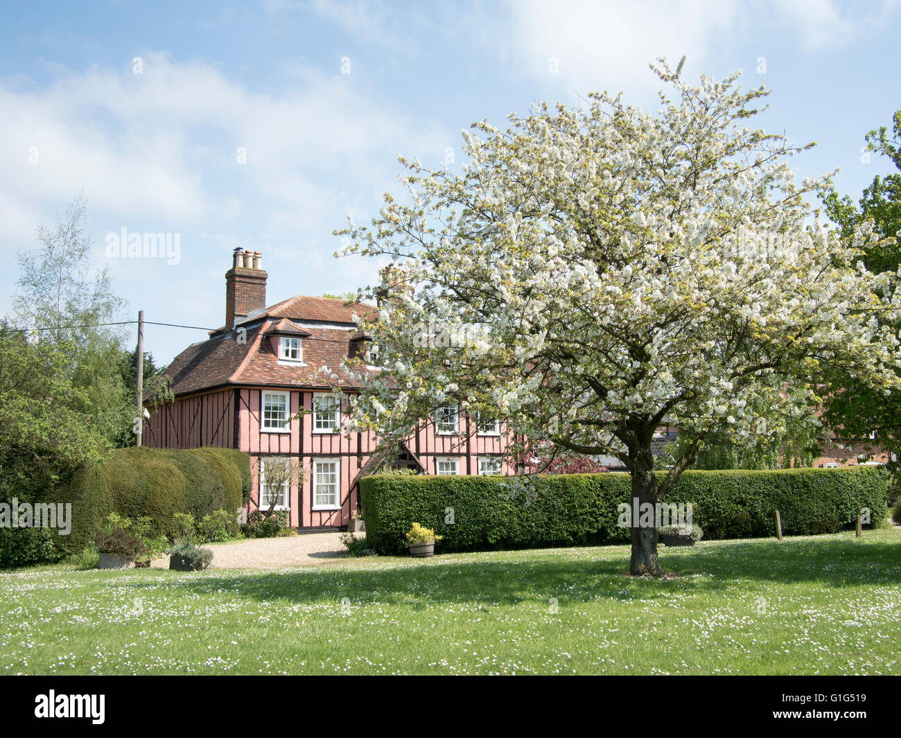 Le petit village de Bradfield, Suffolk, Angleterre. Banque D'Images