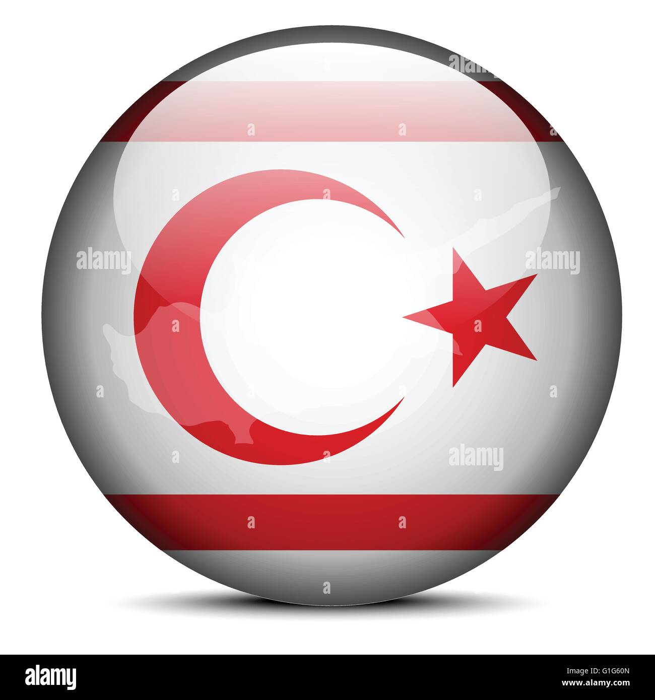 Image vectorielle - Site sur le drapeau de République turque de Chypre du Nord Illustration de Vecteur