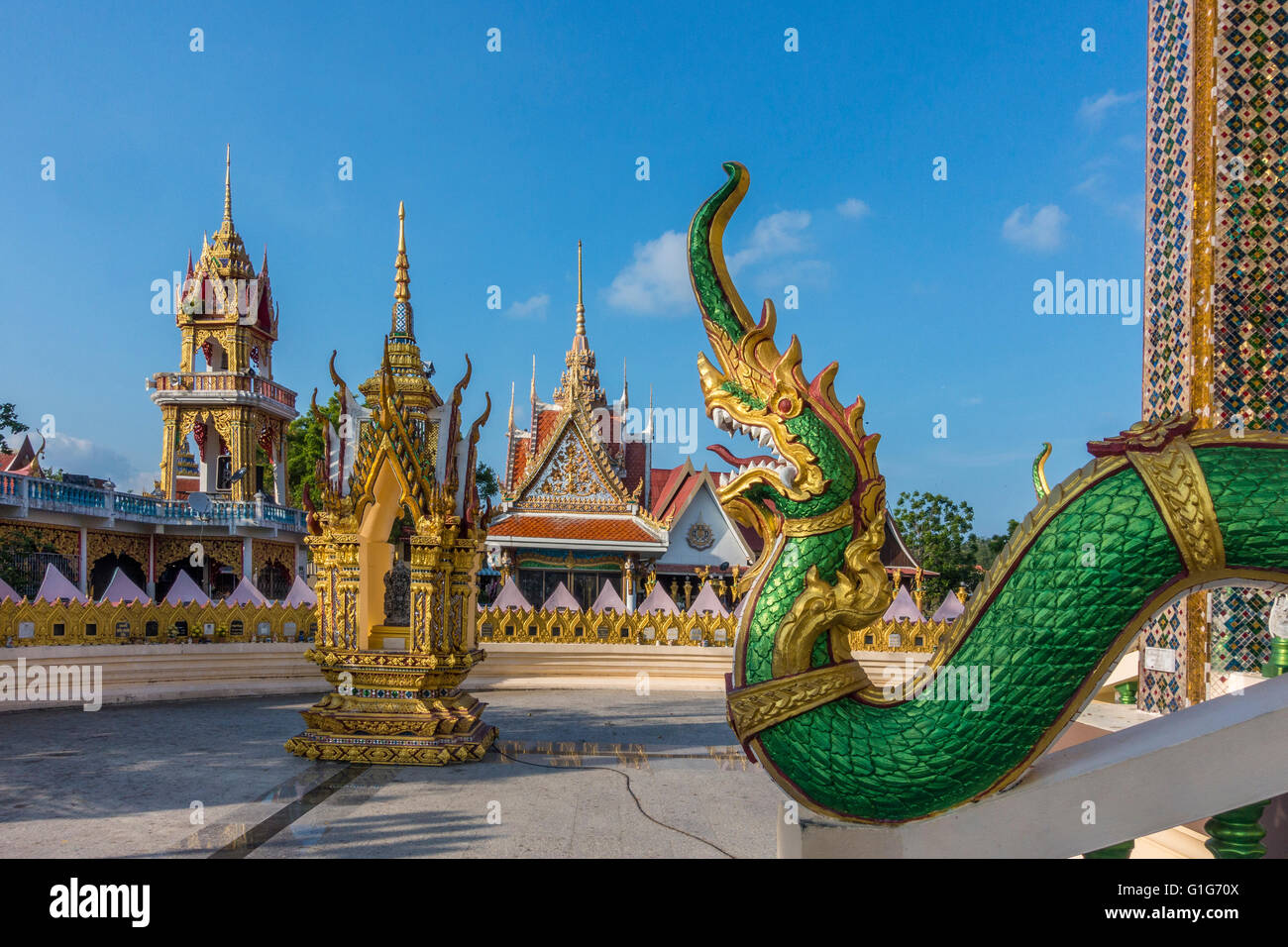 Temple Wat Plai Laem dans Ban Bo Phut, Ko Samui, Thaïlande, Asie Banque D'Images