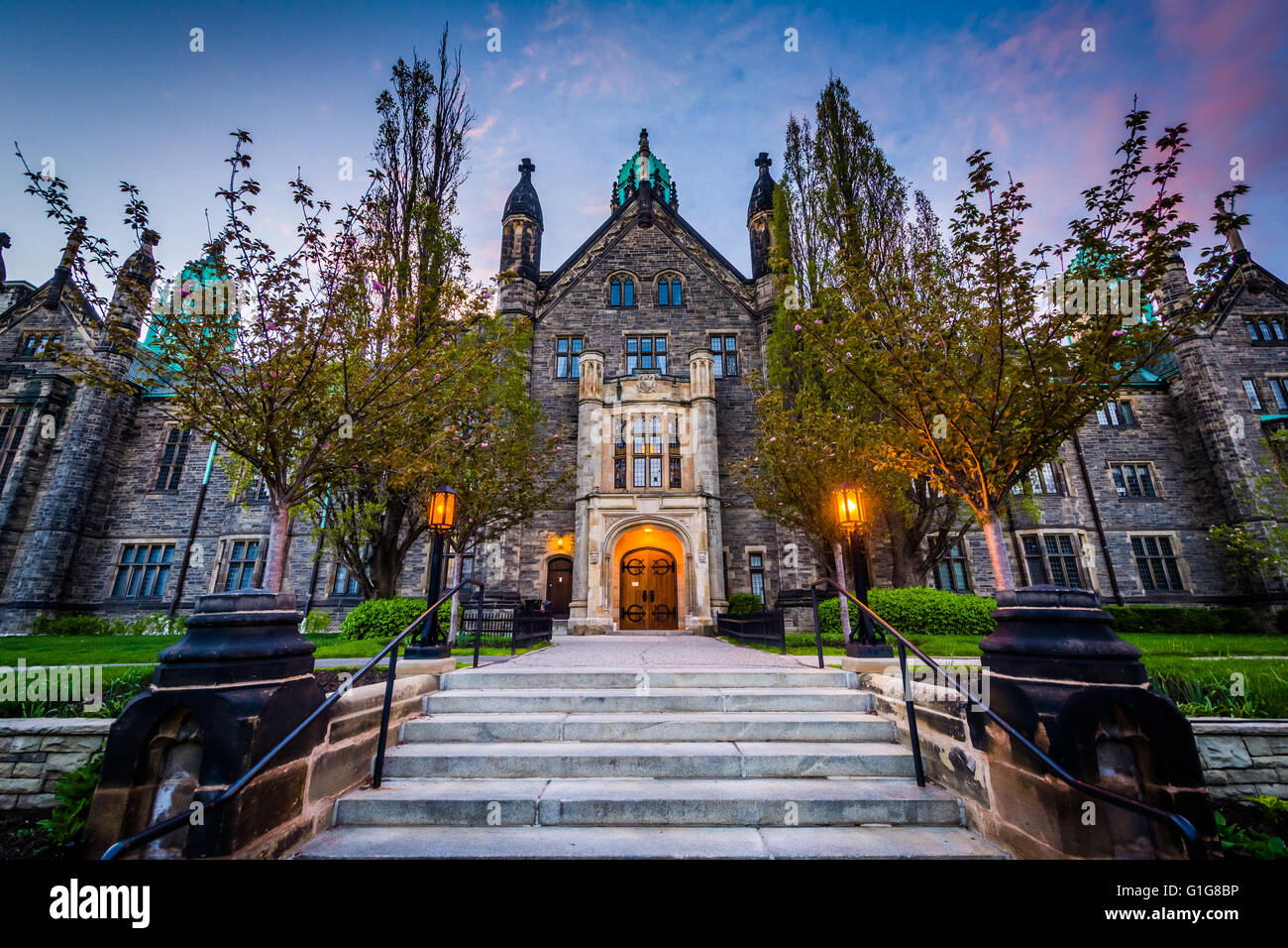 Le Trinity College à l'Université de Toronto, à Toronto, en Ontario. Banque D'Images