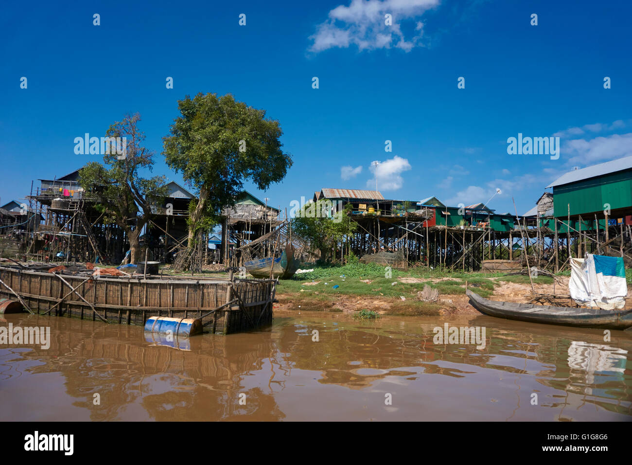 Village flottant de KOMPONG PHLUK, Siem Reap, Cambodge Banque D'Images