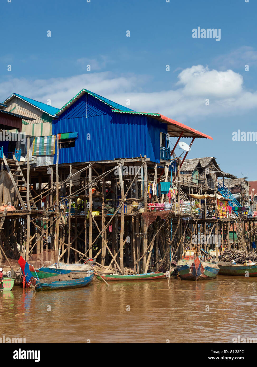 Village flottant de KOMPONG PHLUK, Siem Reap, Cambodge Banque D'Images