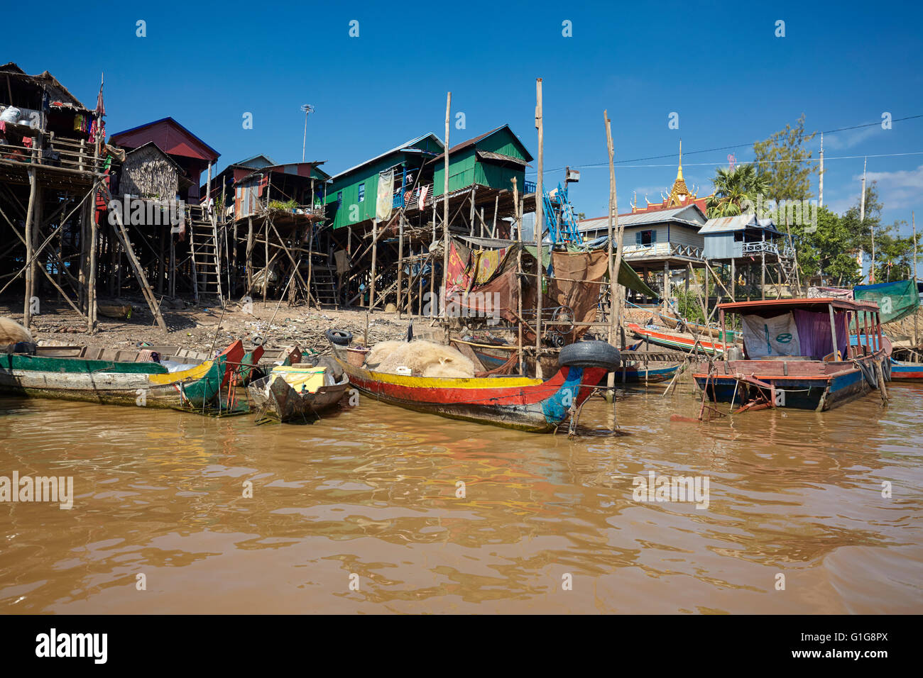 Village flottant de KOMPONG PHLUK, Siem Reap, Cambodge Banque D'Images