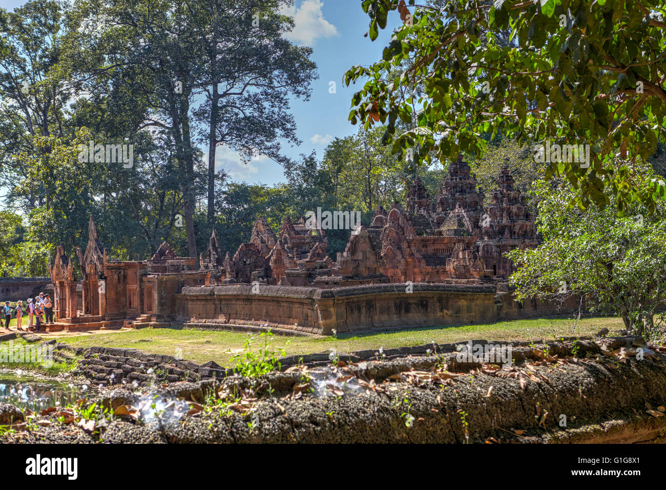 Temple de Banteay Srei, Angkor, Siem Reap, Cambodge Banque D'Images