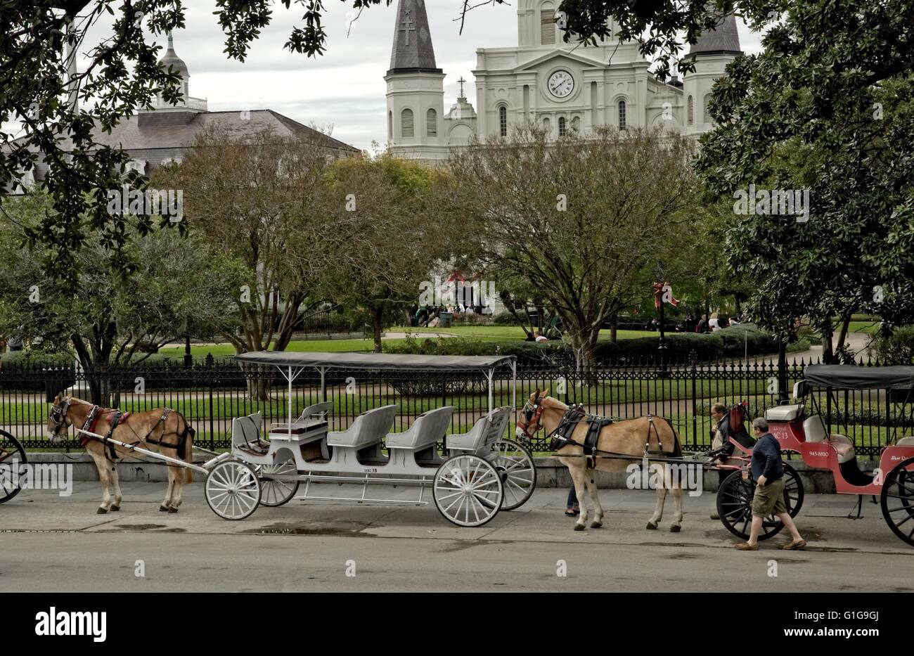 18e siècle Cathédrale Saint Louis dans le quartier français de La Nouvelle-Orléans en Louisiane Banque D'Images