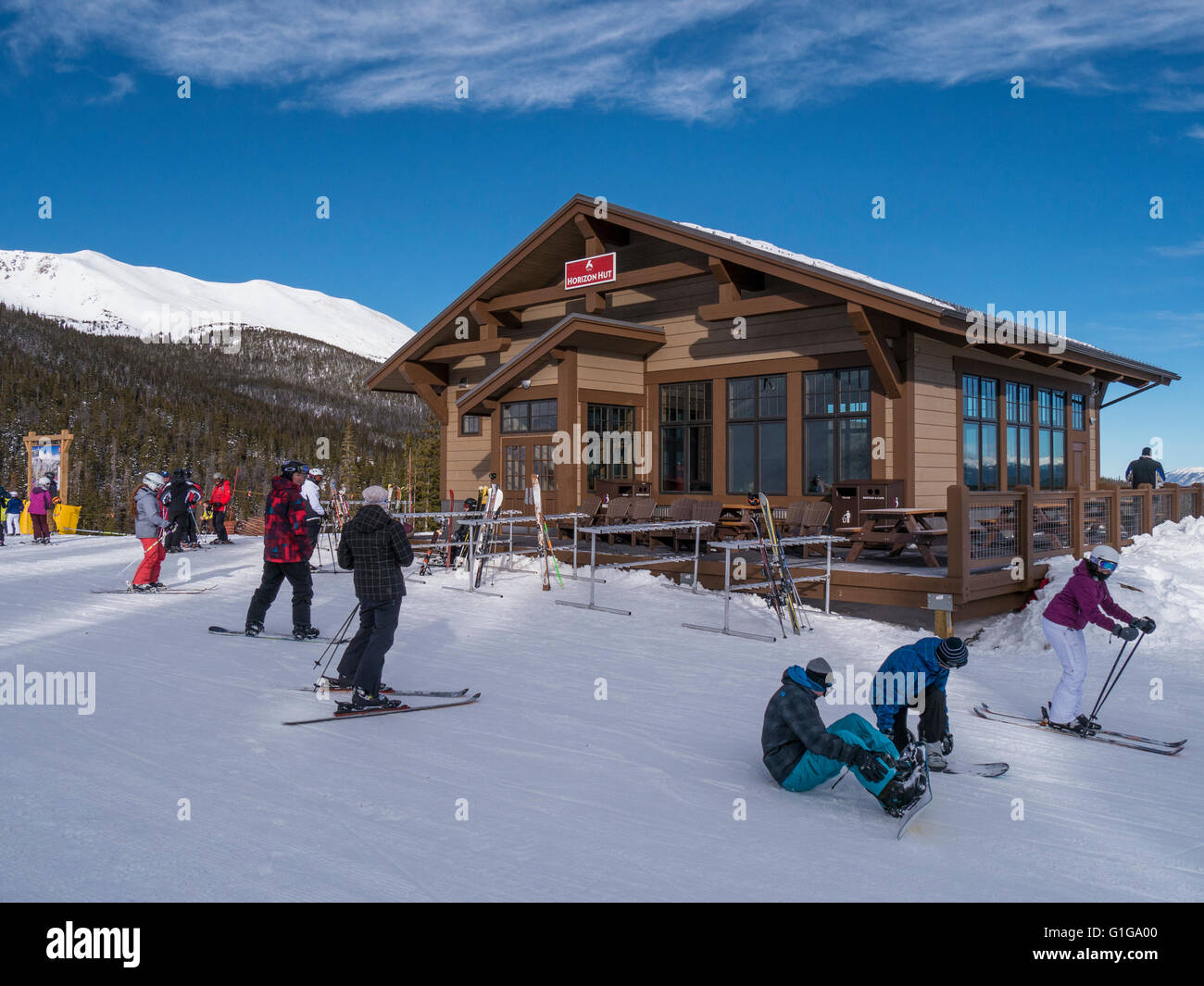 Horizon relais chauffé, le pic 6, Station de Ski de Breckenridge Breckenridge, Colorado, Région. Banque D'Images