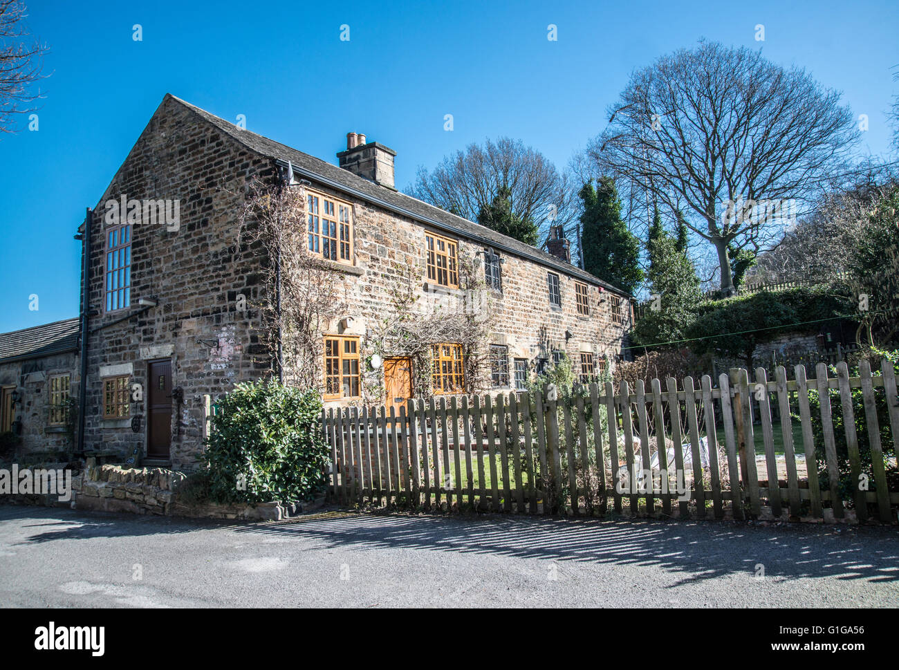 Le vieux cottages Yorkshire Barnsley mineurs Elsicar Ray Boswell Banque D'Images