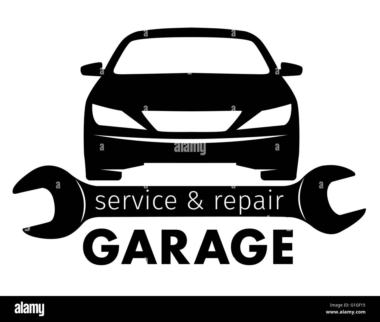 Centre auto, service de garage et de réparation,logo Vector Modèle