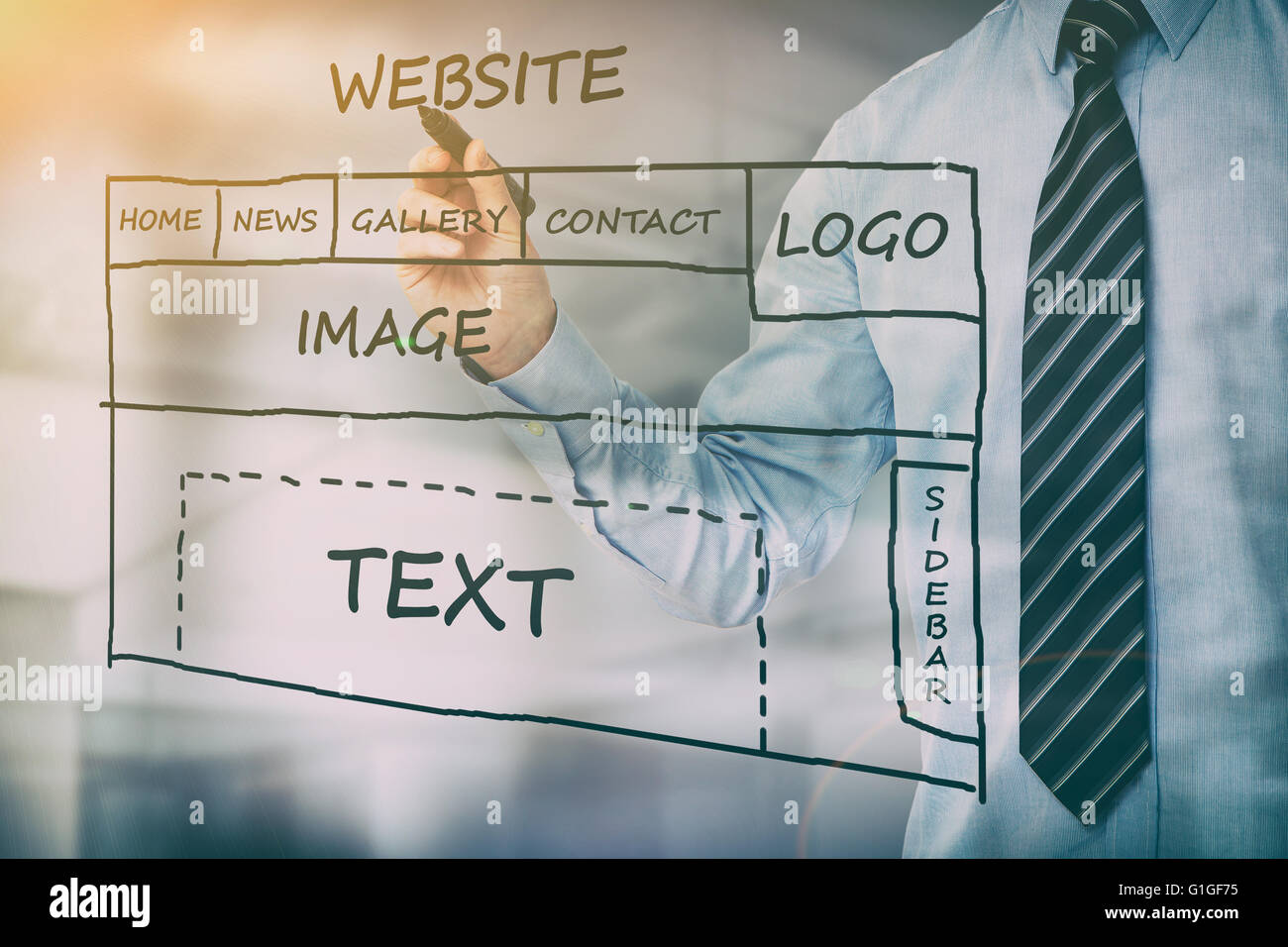 Développement web designer conception de contenu seo - image Banque D'Images