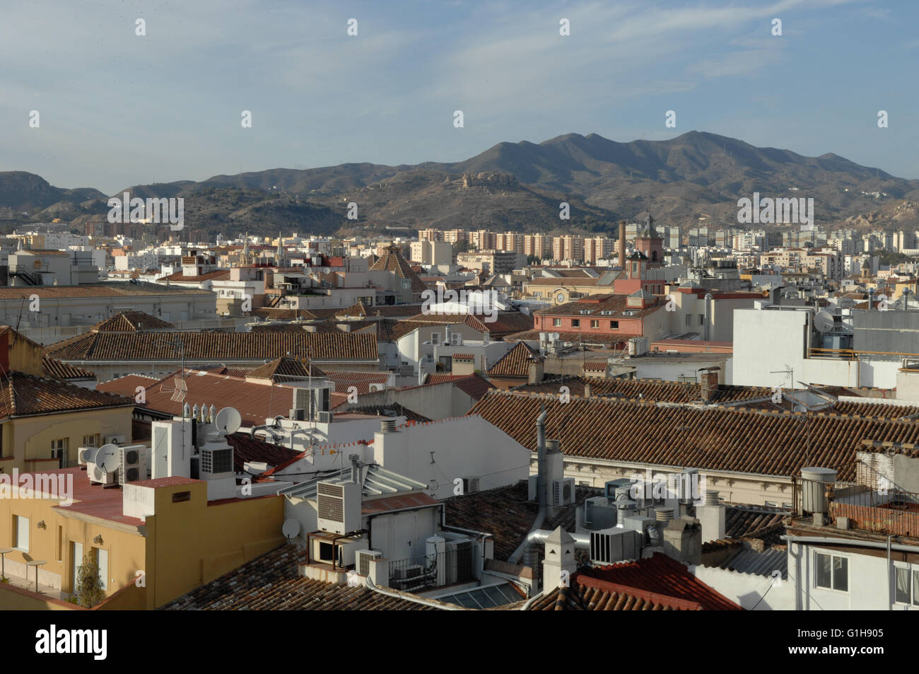 Paysage,centre historique, Malaga Banque D'Images