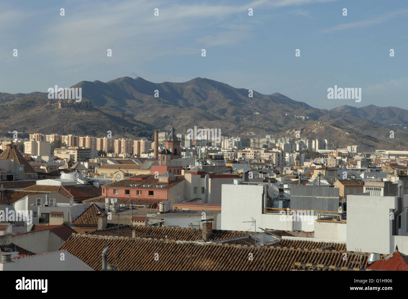 Paysage,centre historique, Malaga Banque D'Images