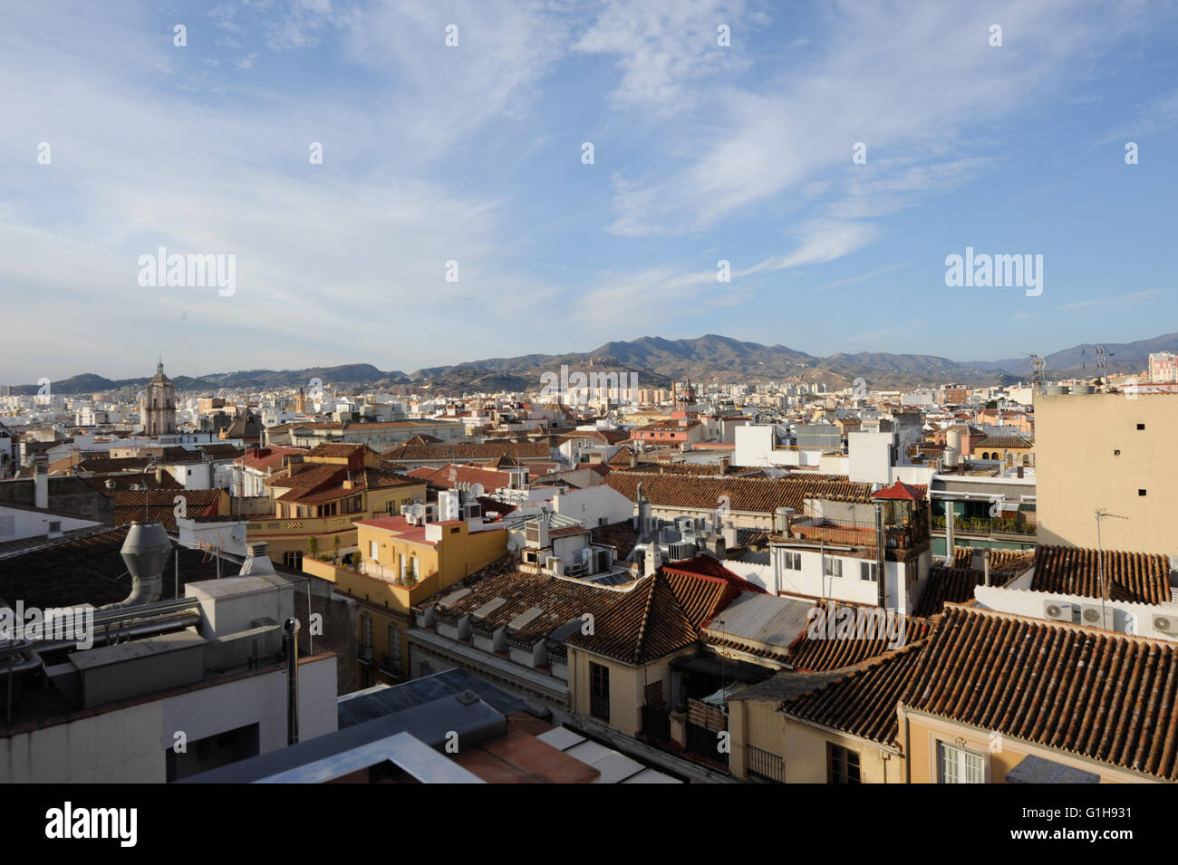 Paysage, centre historique, Malaga Banque D'Images