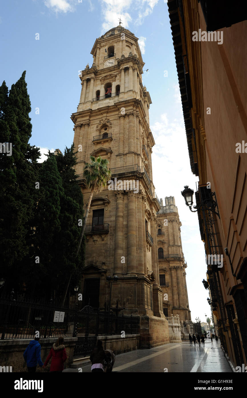 Cathédrale de Malaga Espagne Banque D'Images