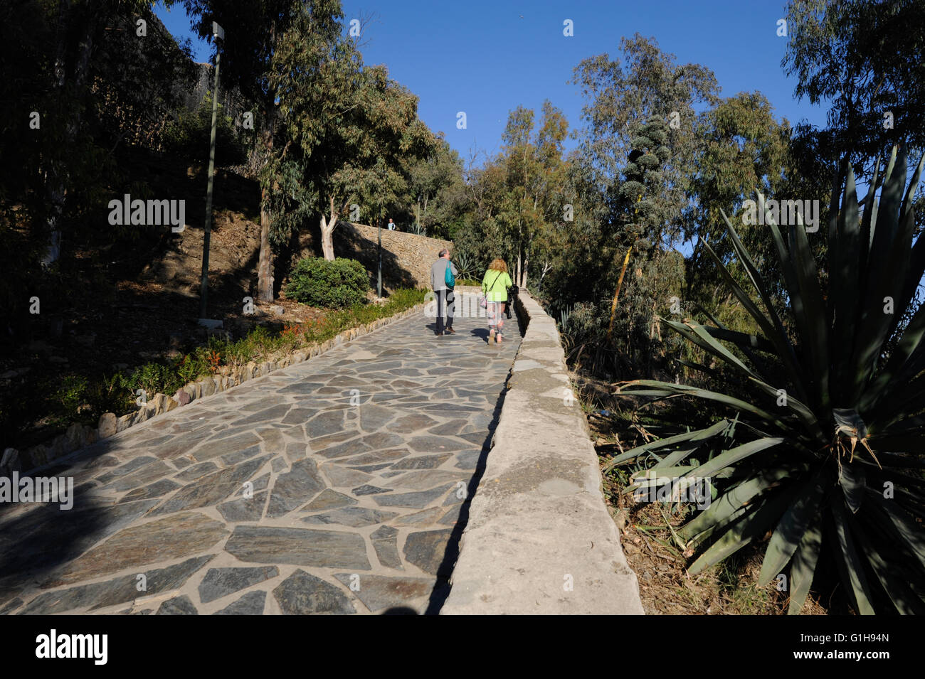 Le château de Gibralfaro, Malaga Banque D'Images