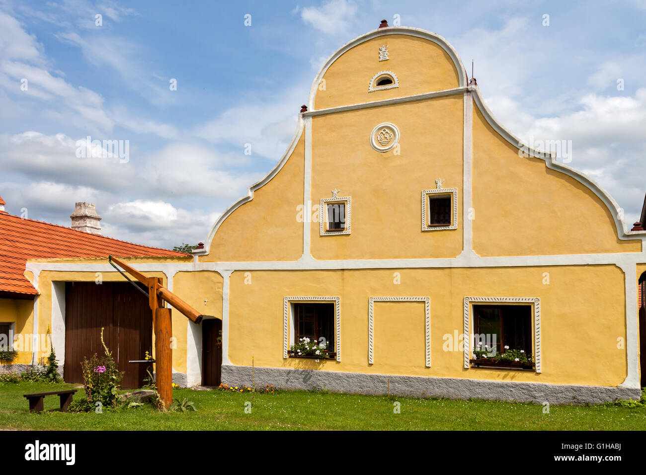 République tchèque - UNESCO village Holasovice en Bohême du Sud Banque D'Images