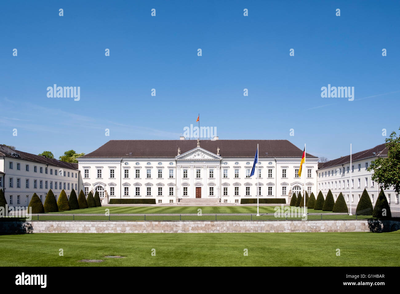 Le château de Bellevue accueil du président de l'Allemagne à Berlin en Allemagne. Banque D'Images