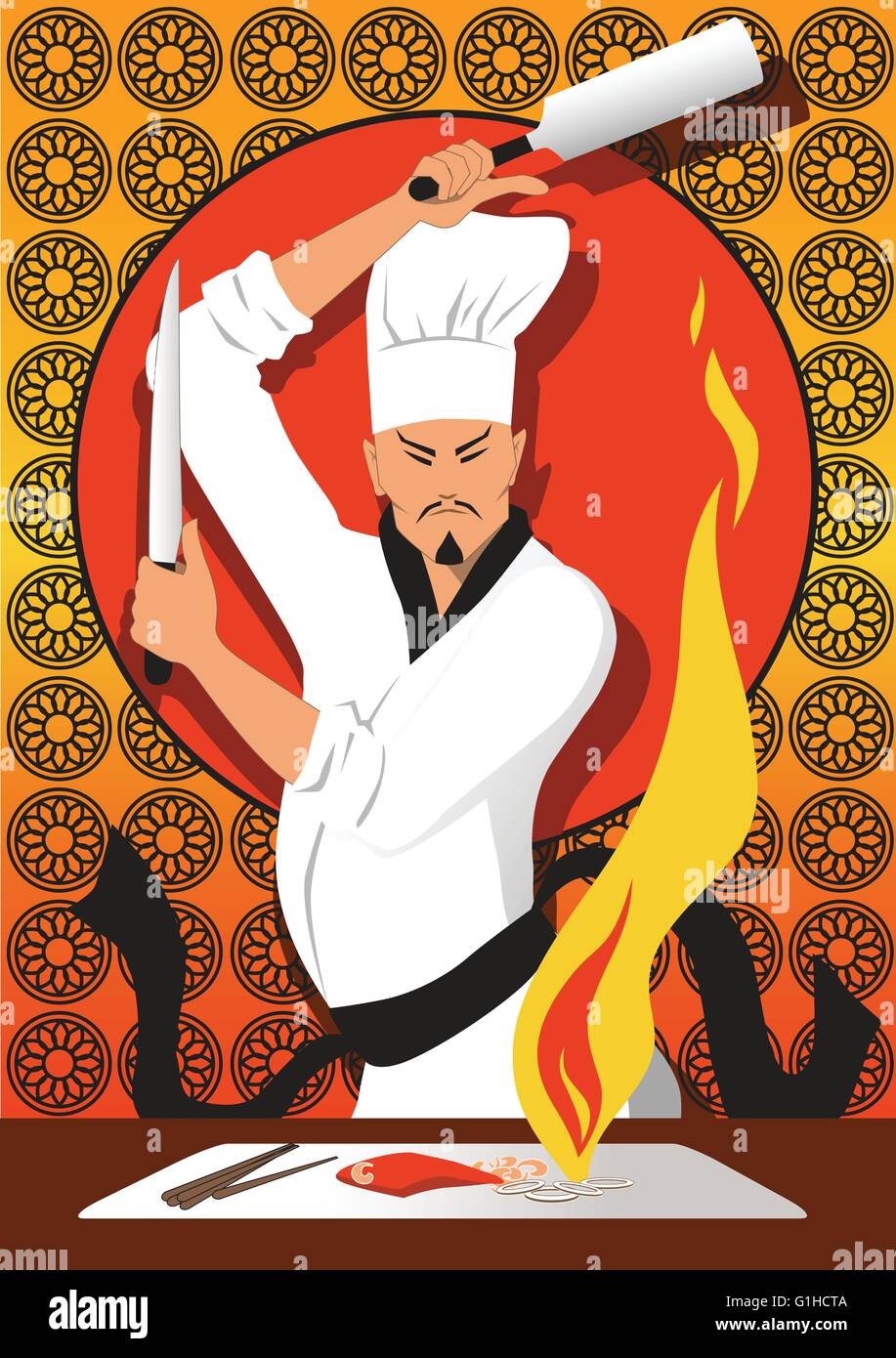 Hibachi grill Banque d'images vectorielles - Alamy