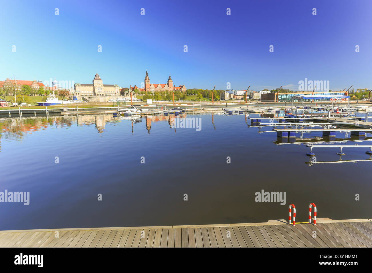 Vue de la ville de Szczecin en Pologne, l'architecture historique Banque D'Images