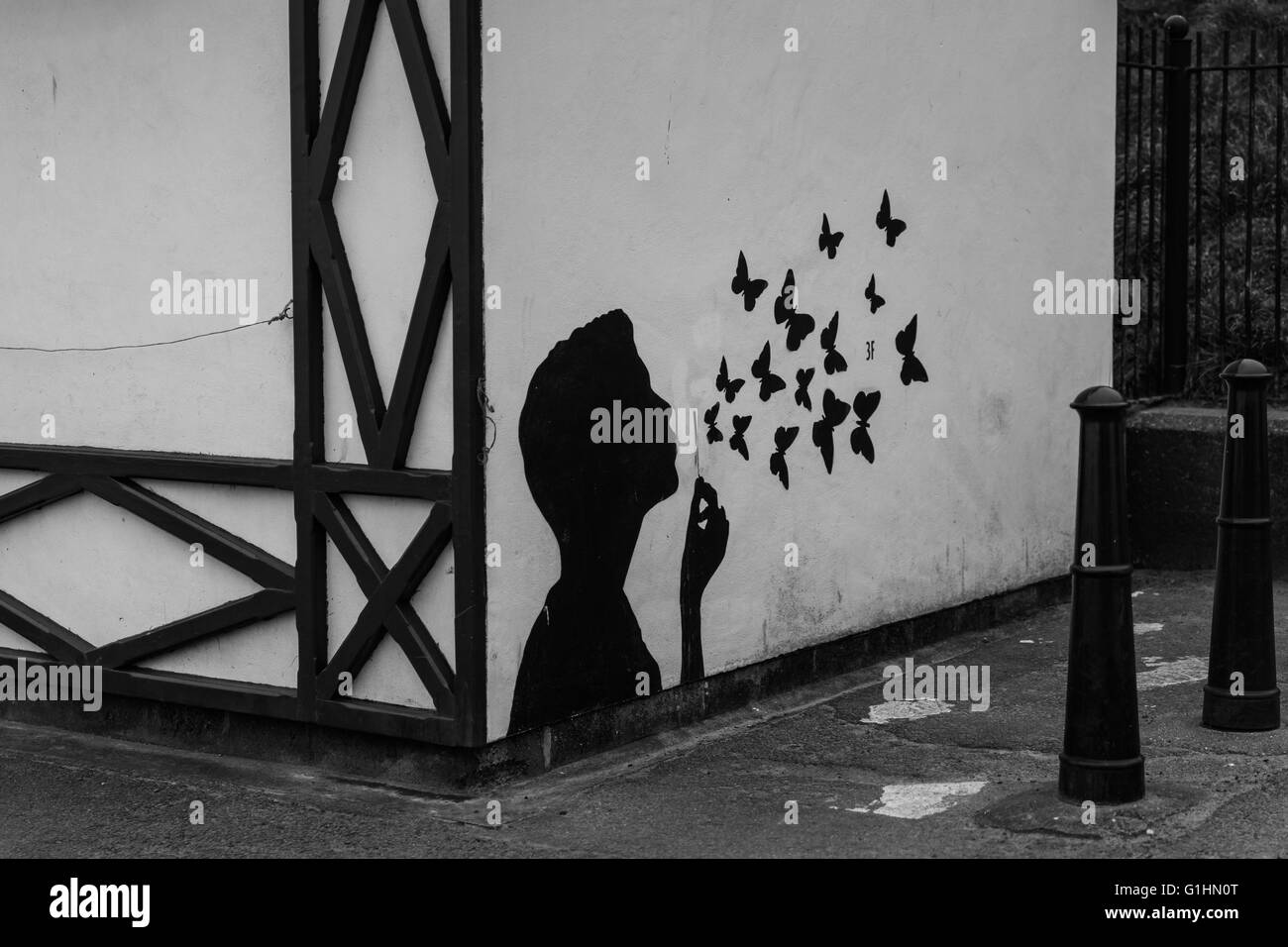 L'art de mur à Marseille par la mer. Banque D'Images