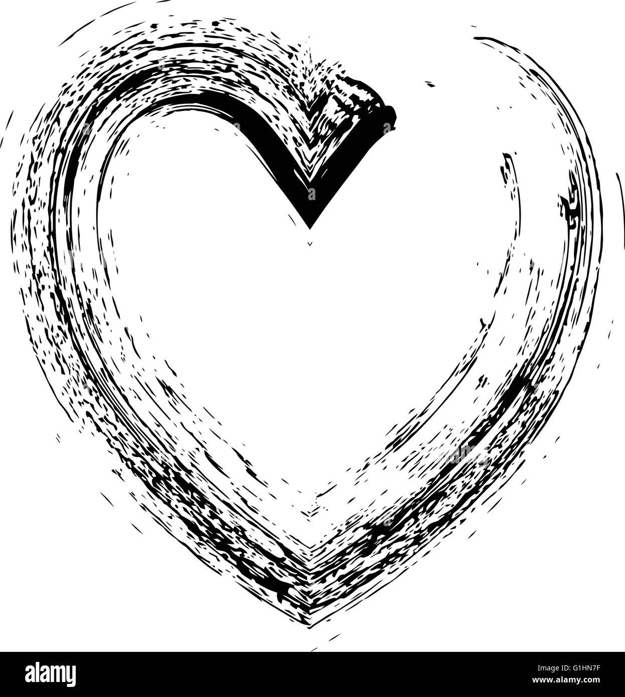 Le symbole en forme de coeur noir vecteur amour Illustration de Vecteur