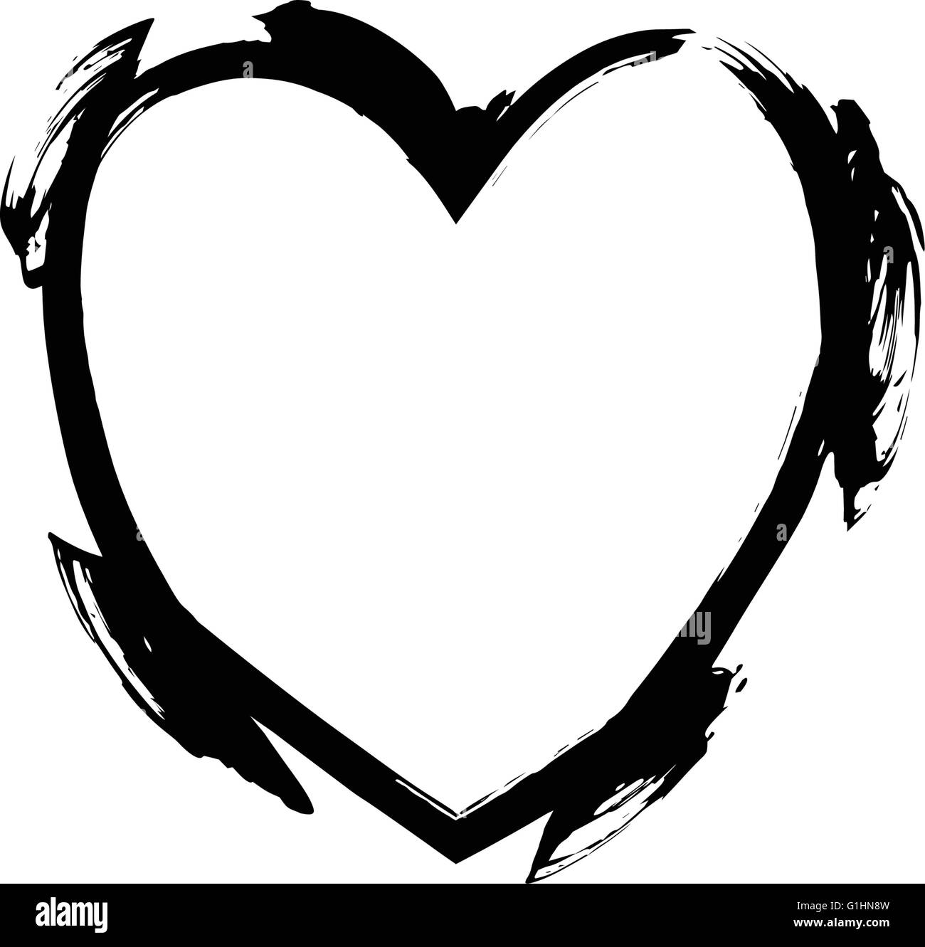 Le symbole en forme de coeur noir vecteur amour Illustration de Vecteur