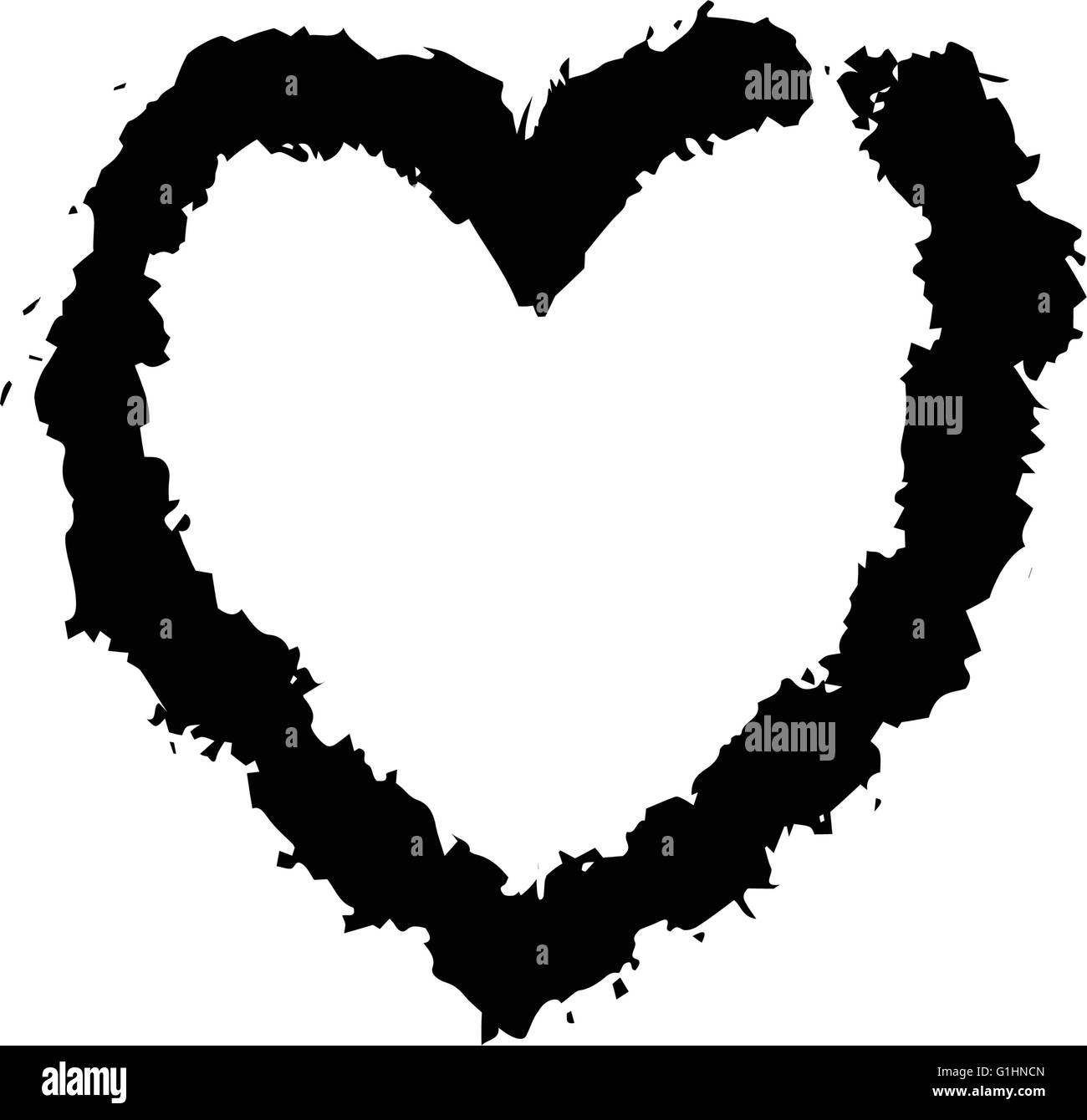 Le symbole en forme de coeur noir vecteur amour Illustration de Vecteur