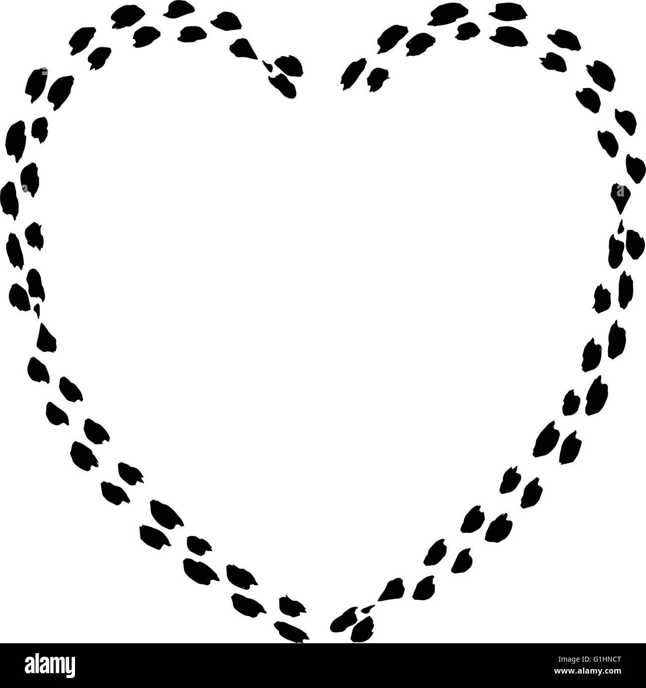 Le symbole en forme de coeur noir vecteur amour Illustration de Vecteur