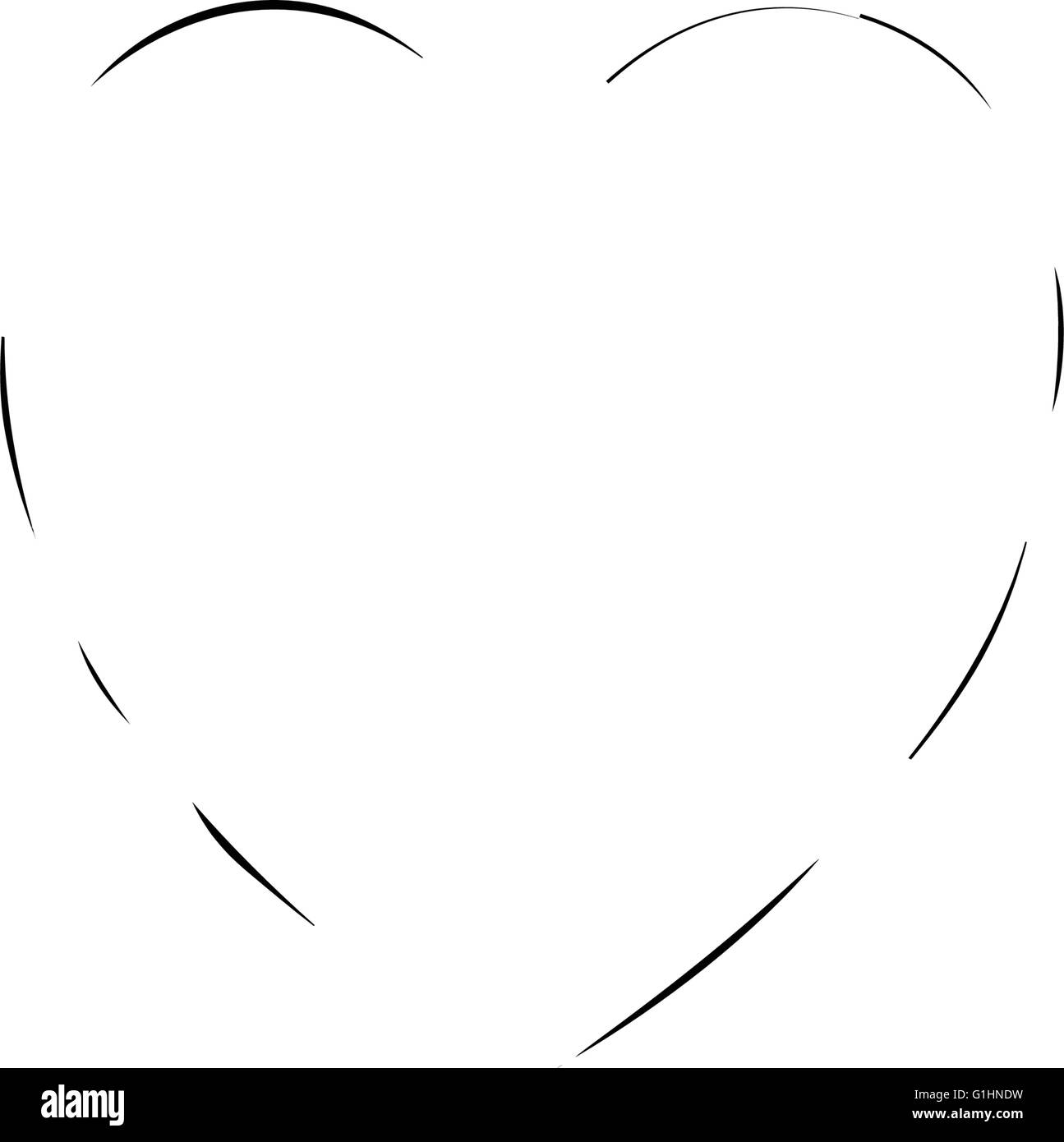 Le symbole en forme de coeur noir vecteur amour Illustration de Vecteur