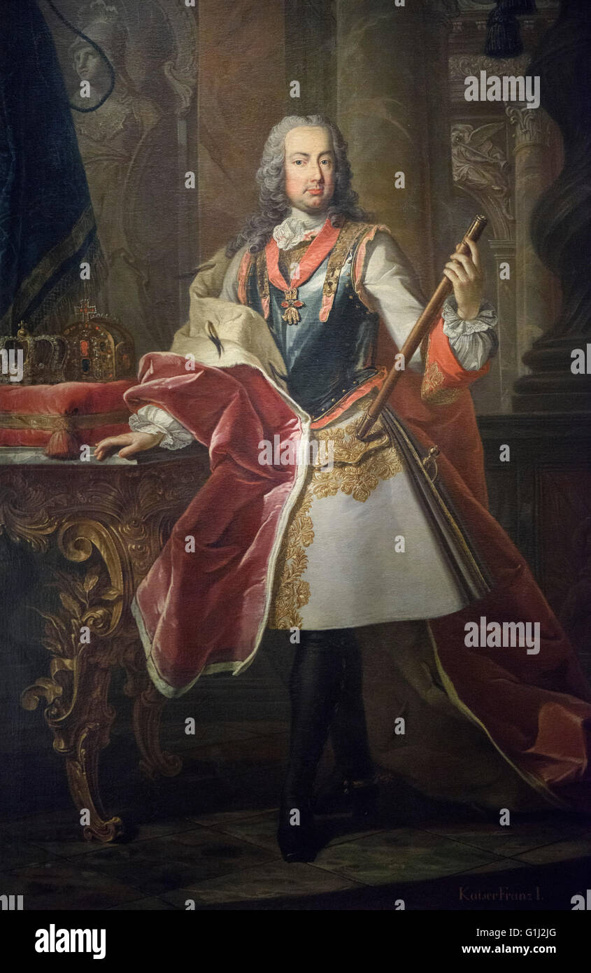 Martin van Meytens le jeune (1695-1770), portrait de l'état de François Ier, empereur romain germanique (1708-1765), milieu du xviiie s. Banque D'Images