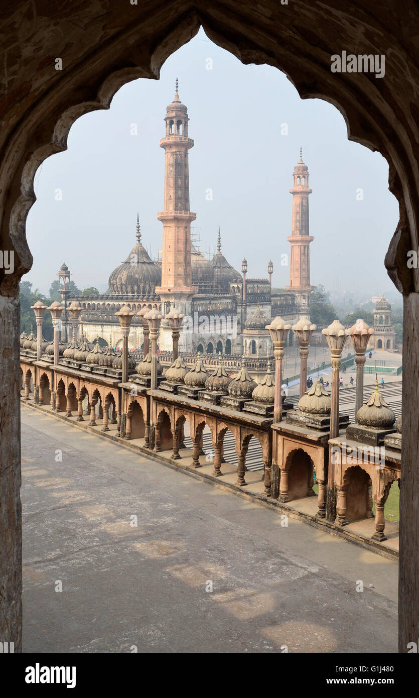 Mosquée Asifi, Bara Imambara complexe, Lucknow, Uttar Pradesh, Inde Banque D'Images