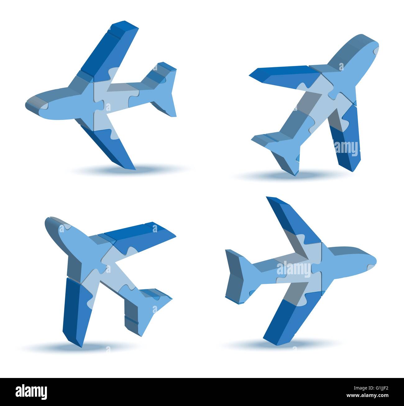 Vecteur EPS 10 Illustration de l'icône avion aéroport dans puzzle Illustration de Vecteur