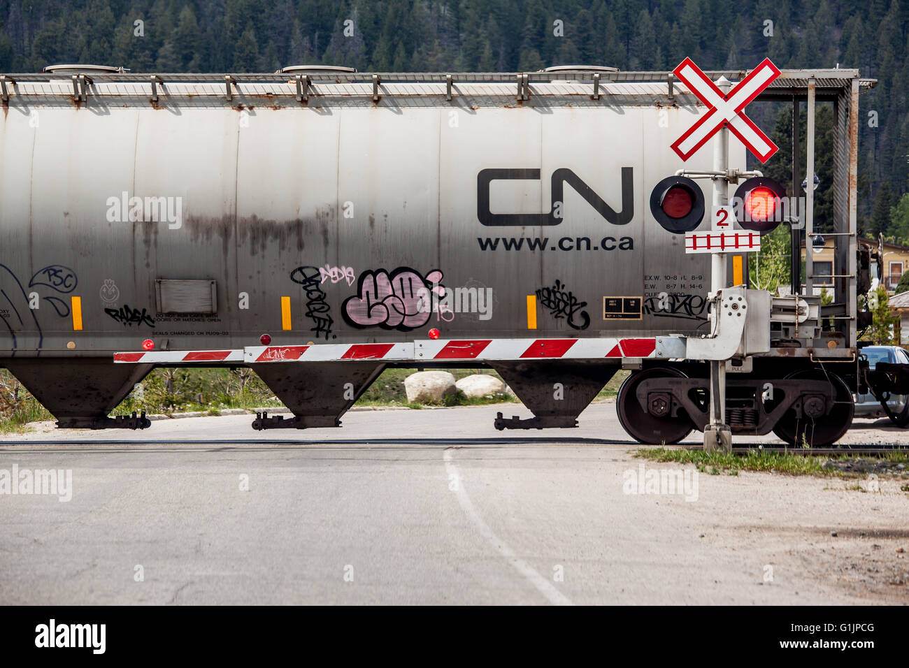 Railroad crossing Banque D'Images