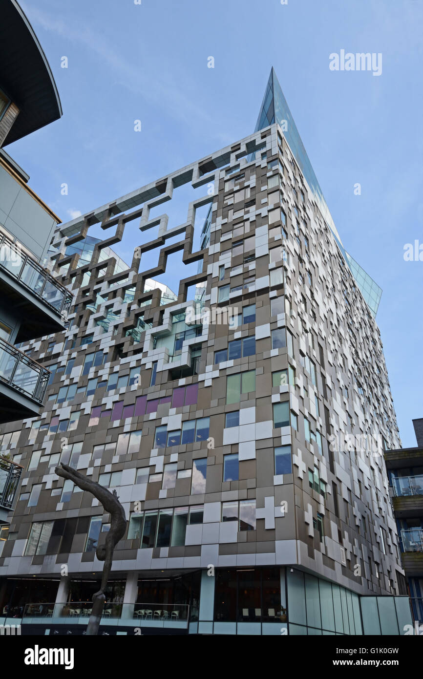 Le Cube, Birmingham, Angleterre. Conçu par Ken Shuttleworth. Banque D'Images