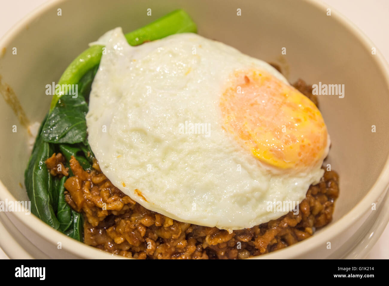 Oeuf sur la farine de viande Banque D'Images