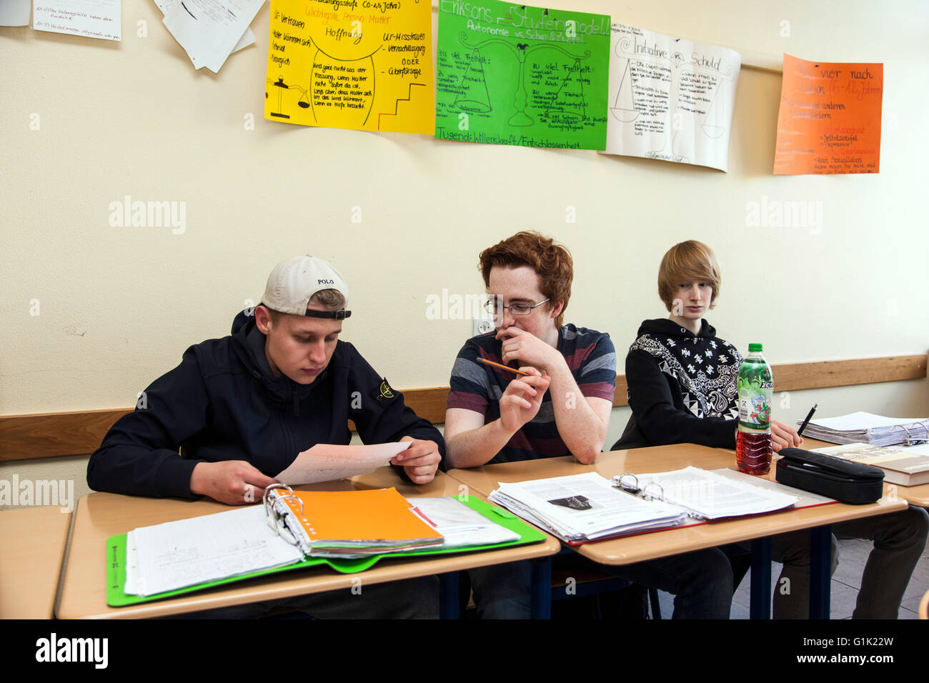 Classe d'école, dans la classe Banque D'Images