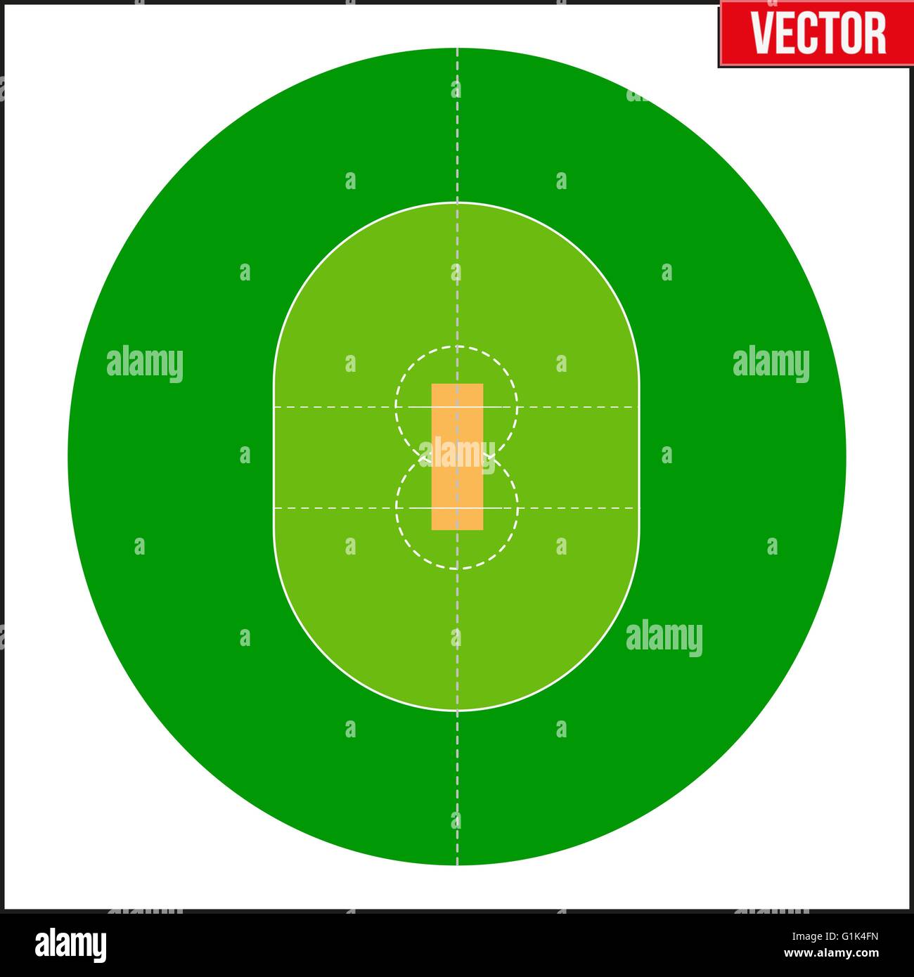 Sur le terrain de cricket Vector illustration Illustration de Vecteur