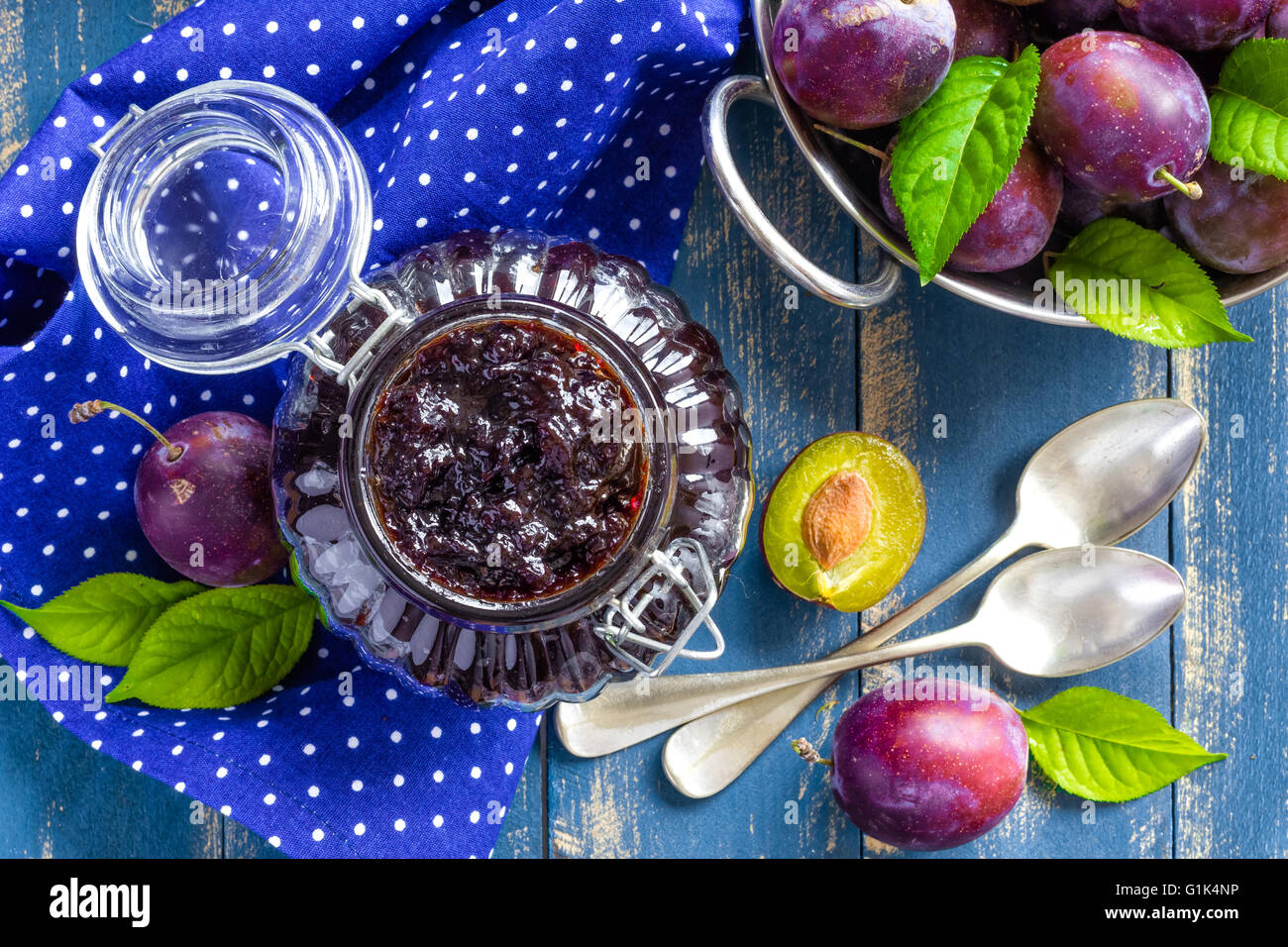 confiture de prune Banque D'Images