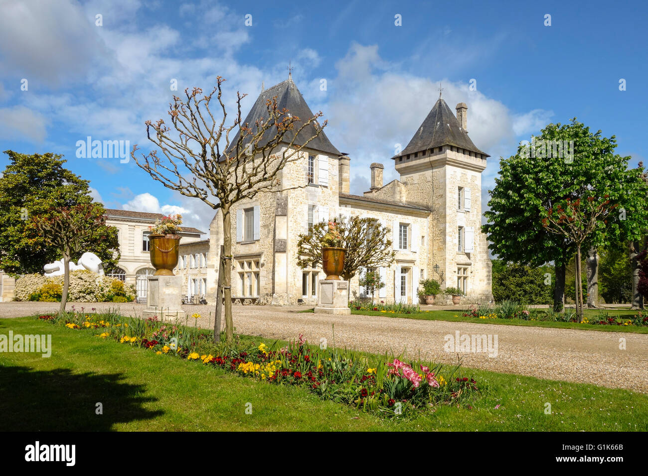 Wine Estate Chateau Carignan, château, Carignan de Bordeaux, France. Banque D'Images