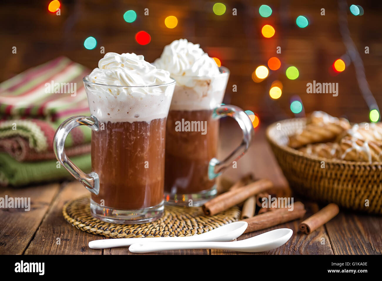 Chocolat chaud de Noël Banque D'Images