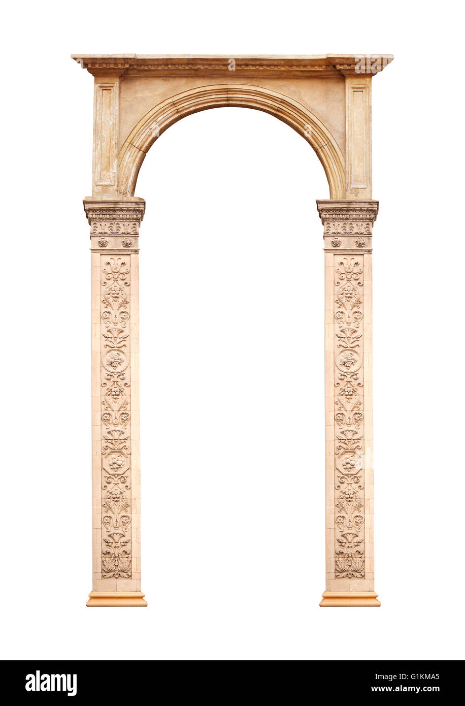 Beaux meubles anciens arch isolé sur fond blanc Banque D'Images