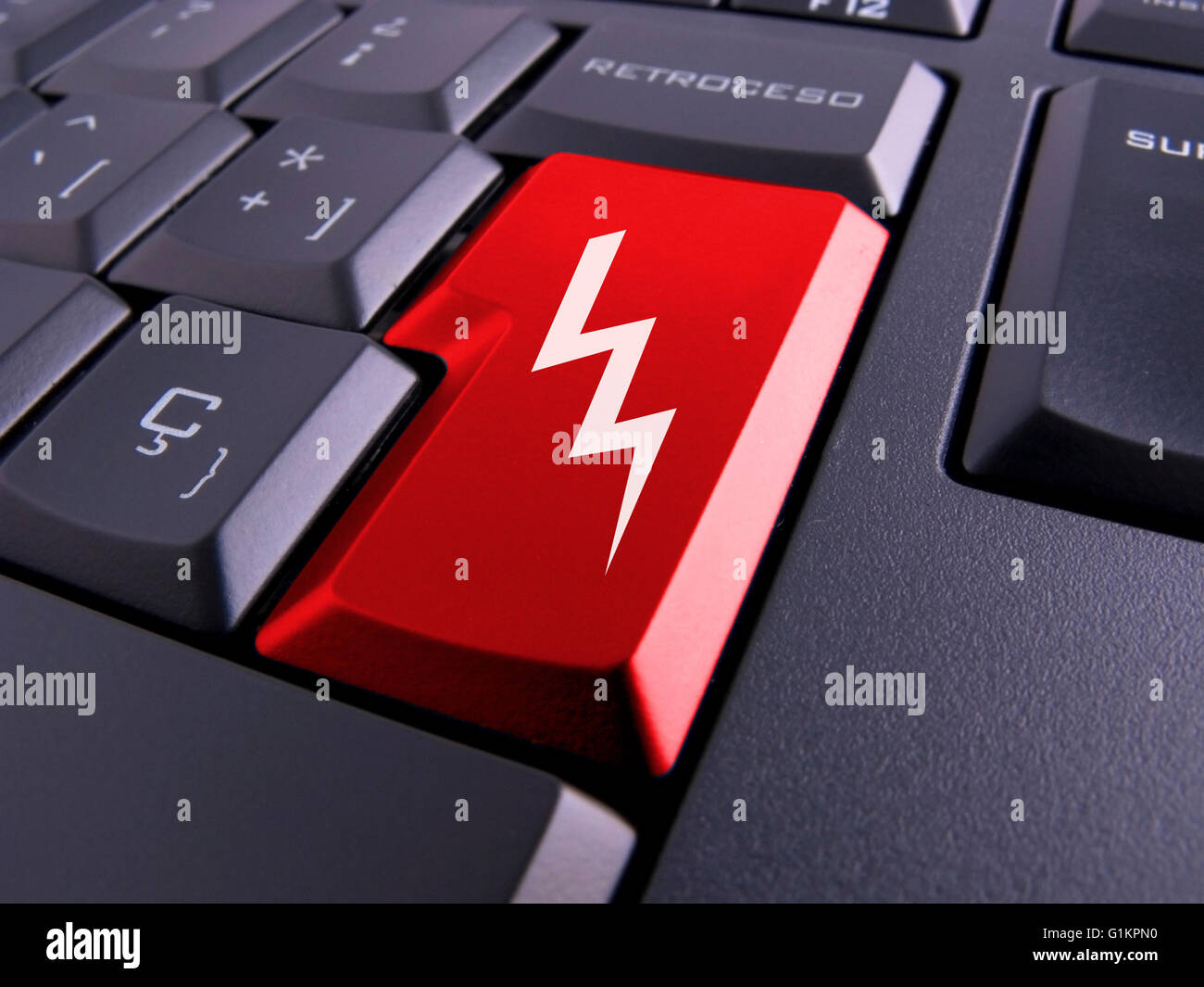 Photo d'un clavier avec des symboles de nice. Banque D'Images